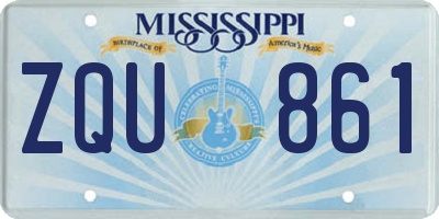 MS license plate ZQU861