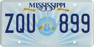 MS license plate ZQU899