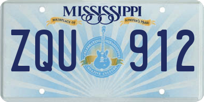 MS license plate ZQU912