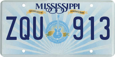 MS license plate ZQU913