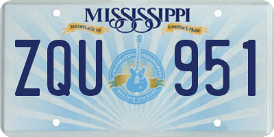 MS license plate ZQU951