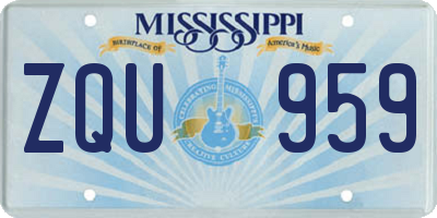MS license plate ZQU959