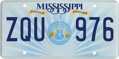 MS license plate ZQU976