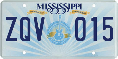 MS license plate ZQV015