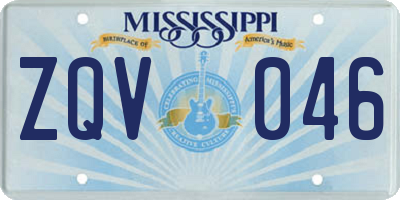 MS license plate ZQV046