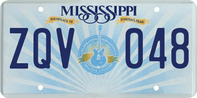 MS license plate ZQV048