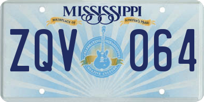MS license plate ZQV064