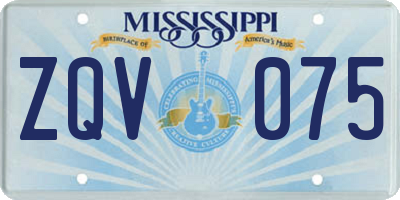 MS license plate ZQV075