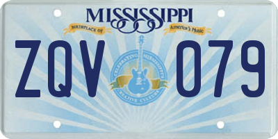 MS license plate ZQV079