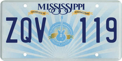 MS license plate ZQV119