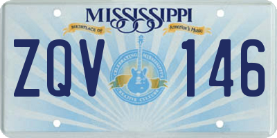 MS license plate ZQV146