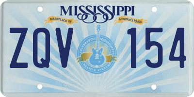 MS license plate ZQV154
