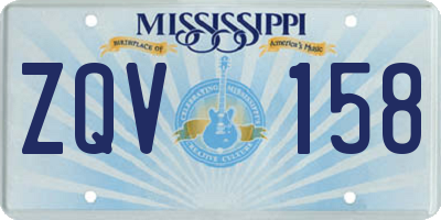 MS license plate ZQV158