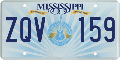 MS license plate ZQV159