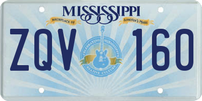 MS license plate ZQV160