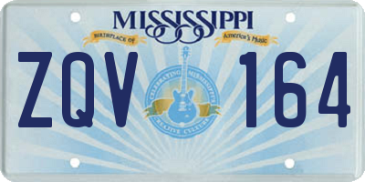 MS license plate ZQV164