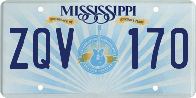 MS license plate ZQV170