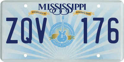 MS license plate ZQV176