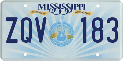 MS license plate ZQV183
