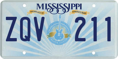 MS license plate ZQV211