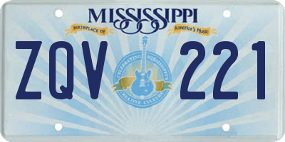 MS license plate ZQV221