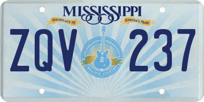 MS license plate ZQV237