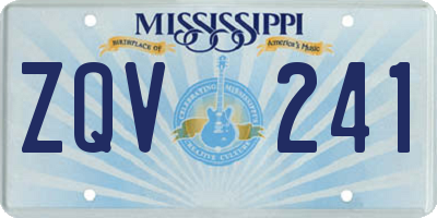 MS license plate ZQV241