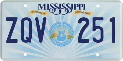 MS license plate ZQV251