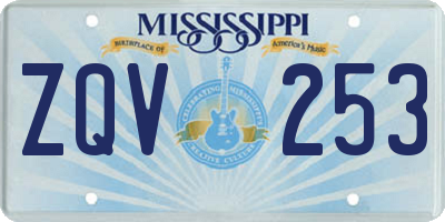 MS license plate ZQV253