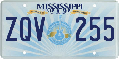 MS license plate ZQV255