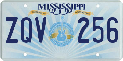 MS license plate ZQV256