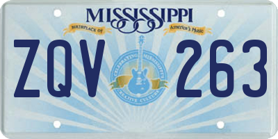 MS license plate ZQV263
