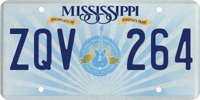 MS license plate ZQV264