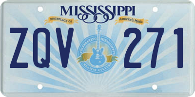 MS license plate ZQV271