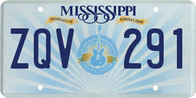 MS license plate ZQV291