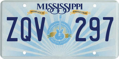 MS license plate ZQV297