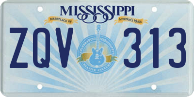 MS license plate ZQV313
