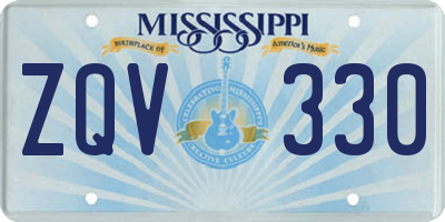 MS license plate ZQV330