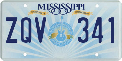 MS license plate ZQV341