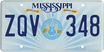 MS license plate ZQV348