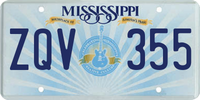 MS license plate ZQV355