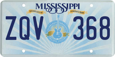 MS license plate ZQV368