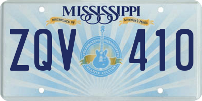 MS license plate ZQV410