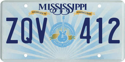 MS license plate ZQV412