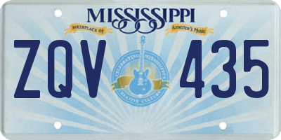 MS license plate ZQV435