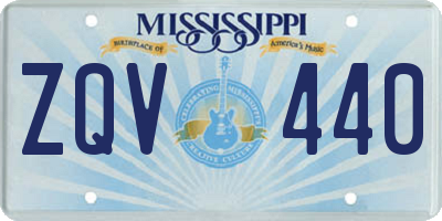 MS license plate ZQV440