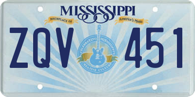 MS license plate ZQV451