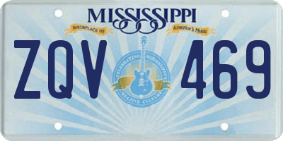 MS license plate ZQV469