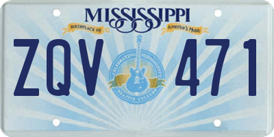 MS license plate ZQV471