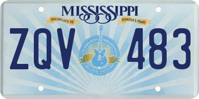 MS license plate ZQV483
